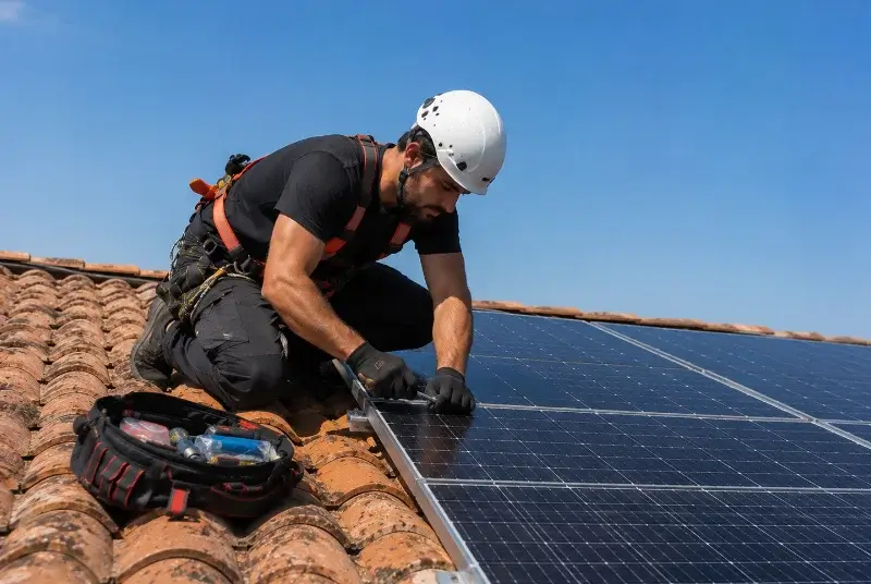 Maintenance et monitoring de panneaux solaires à Saint-Vérand